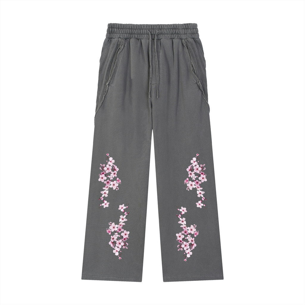 Snow Washed Tape Raw Edge Sweatpants