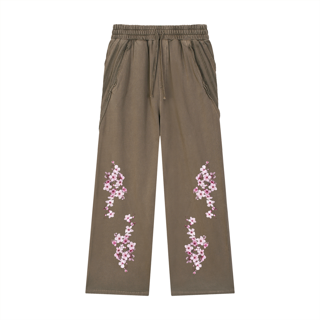 Snow Washed Tape Raw Edge Sweatpants