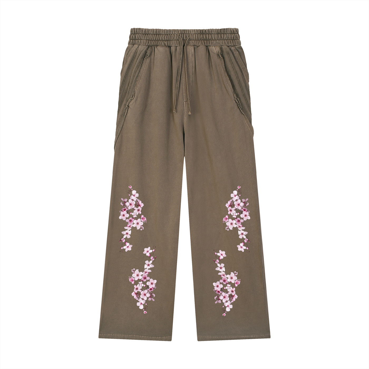 Snow Washed Tape Raw Edge Sweatpants
