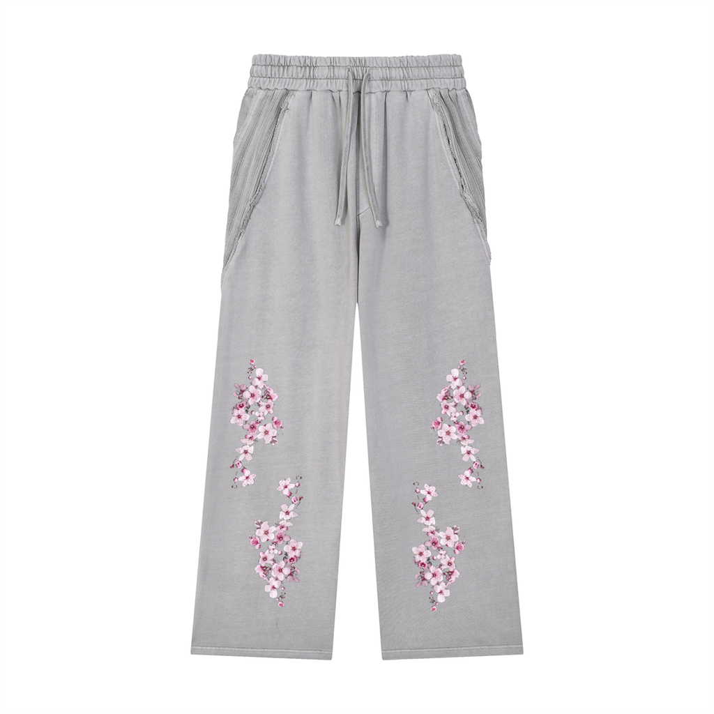 Snow Washed Tape Raw Edge Sweatpants