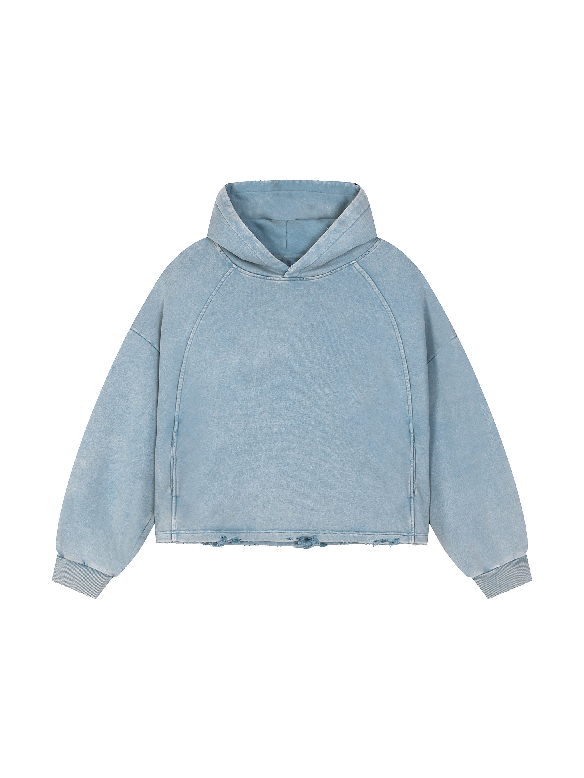 Genesis - Vintage Washed Frayed-Hem Eye Hoodie